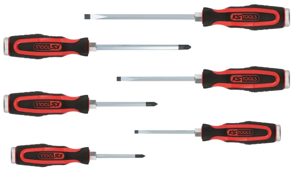 KS TOOLS ERGOTORQUEmax Schlagkappen-Schraubendreher-Satz, 6-tlg Schlitz, PH ( 151.1160 ) Direkt Vom Hersteller
