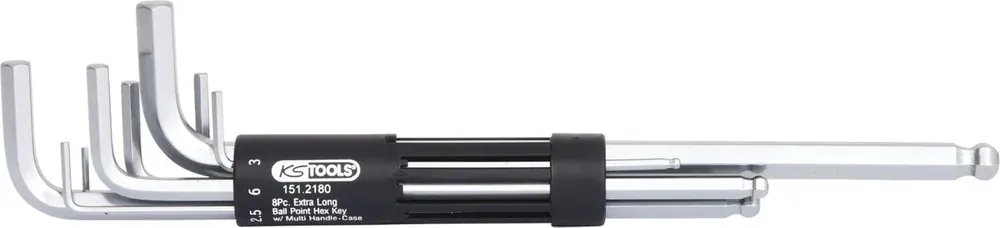 KS TOOLS 3 in 1 Innen6kant-Winkelstiftschlüssel-Satz,8-tlg XL, Kugelkopf ( 151.2180 ) Direkt Vom Hersteller