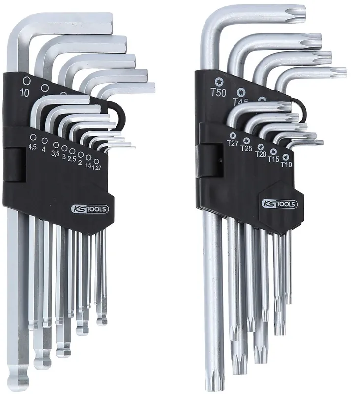 KS TOOLS Winkelstiftschlüssel-Satz, Torx, Innensechskant, 22-tlg ( 151.4000 ) Nur Für Kurze Zeit