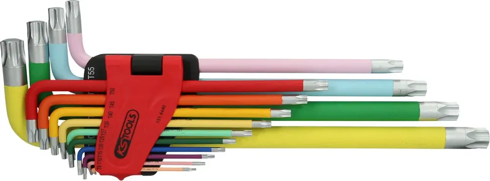 KS TOOLS Torx-Winkelstiftschlüssel-Satz, extra lang, 14-tlg ( 151.4440 ) Zertifiziert