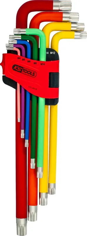 KS TOOLS Vielzahn (XZN®)-Winkelstiftschlüssel-Satz, XL, 9-tlg ( 151.4510 ) Expressversand