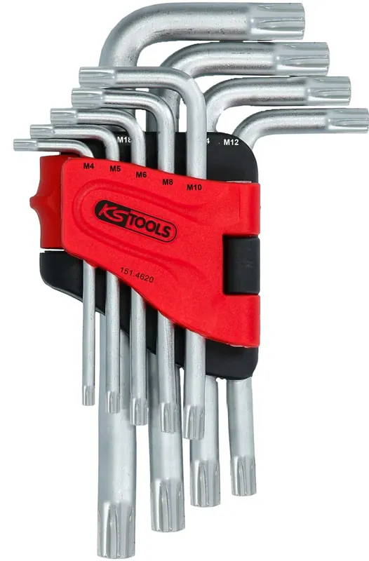 Preisreduziert KS TOOLS RIBE®-Winkelstiftschlüssel-Satz, kurz, 9-tlg ( 151.4620 )
