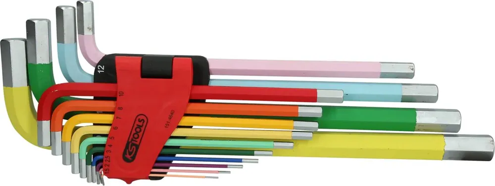 KS TOOLS Innensechskant-Winkelstiftschlüssel-Satz, extra lang, 14-tlg ( 151.4640 ) Bestseller