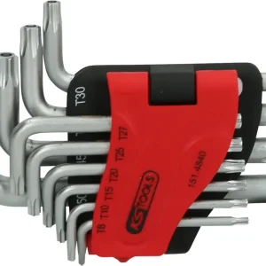 Schnäppchen KS TOOLS Torx-Winkelstiftschlüssel-Satz mit Bohrung, kurz, 10-tlg, TB8-TB50 ( 151.4840 )