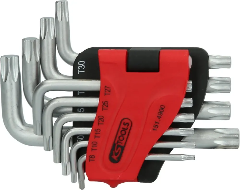 Garantierte Lieferung KS TOOLS Torx-Winkelstiftschlüssel-Satz, kurz, 10-tlg ( 151.4900 )