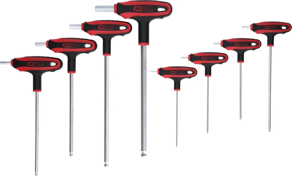 Mega-Angebot KS TOOLS T-Griff-Innensechskant-Kugelkopf-Schlüssel-Satz, 8-tlg ( 151.8155 )