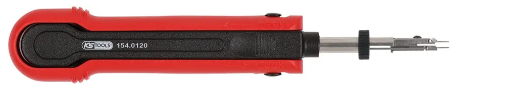 KS TOOLS Entriegelungswerkzeug für Flachstecker/Flachsteckhülsen 2,8 mm (KOSTAL SLK), 2-fach verstellbar ( 154.0120 ) Neuheit