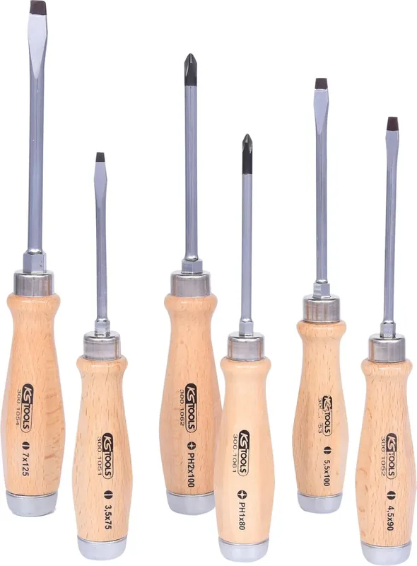 KS TOOLS ERGOTORQUE WOODmax Schlag-Schraubendreher-Satz, 6-tlg ( 300.1050 ) Knallerangebot