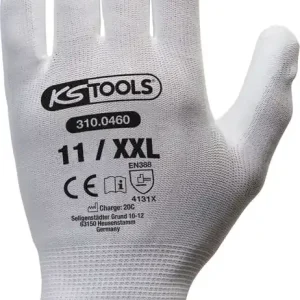 KS TOOLS Mikro-Feinstrickhandschuhe-weiß, 11, 12 Paar ( 310.0460 ) Top-Angebot