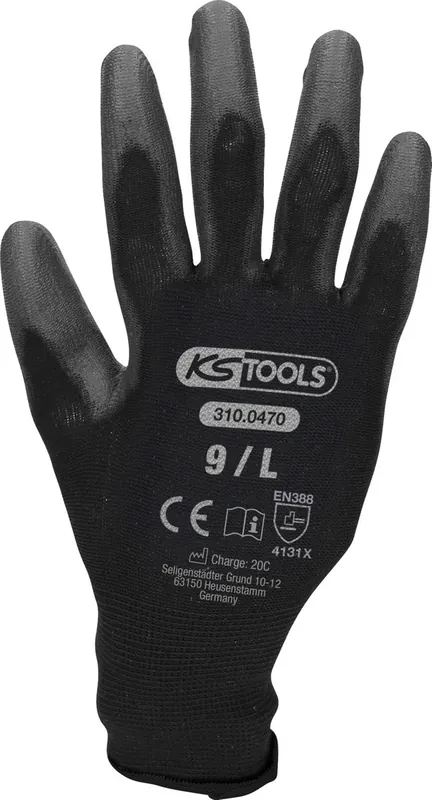 KS TOOLS Mikro-Feinstrickhandschuhe-schwarz, 9, 12 Paar ( 310.0470 ) Direkt Vom Hersteller