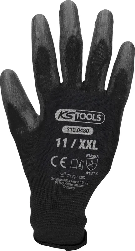Begrenztes Angebot KS TOOLS Mikro-Feinstrickhandschuhe-schwarz, 11, 12 Paar ( 310.0480 )