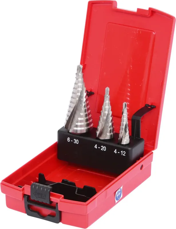 KS TOOLS HSS Stufenbohrer-Satz, Kunststoffkassette 3-tlg ( 330.2404 ) Günstig