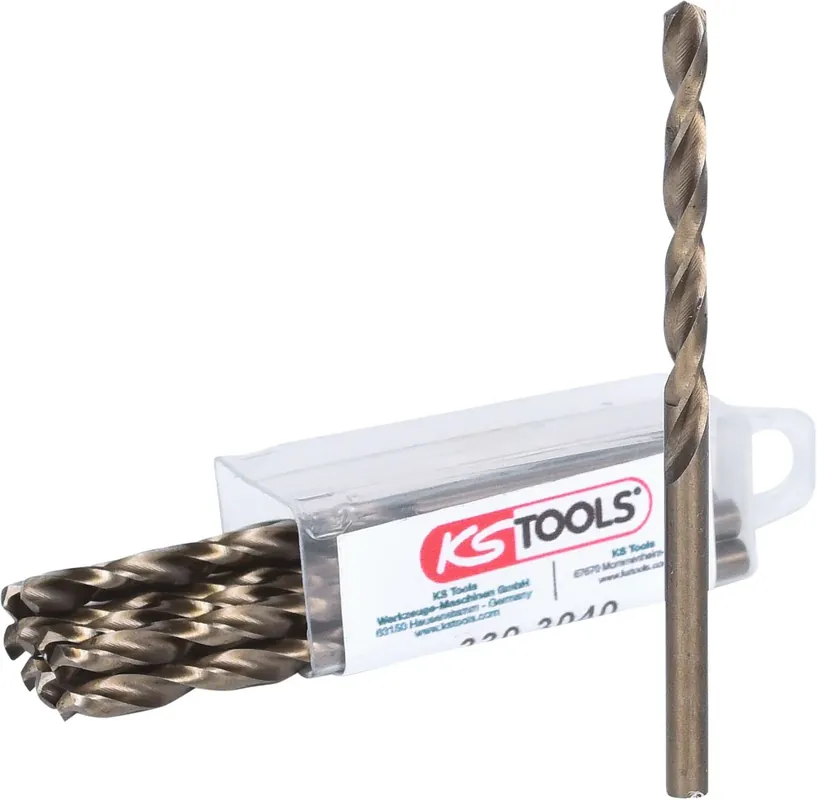 Angebot KS TOOLS HSS-G Co 5 Spiralbohrer, 4mm, 10er Pack ( 330.3040 )