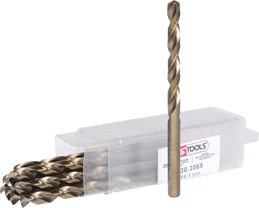 Echt KS TOOLS HSS-G Co 5 Spiralbohrer, 6,5mm, 10er Pack ( 330.3065 )