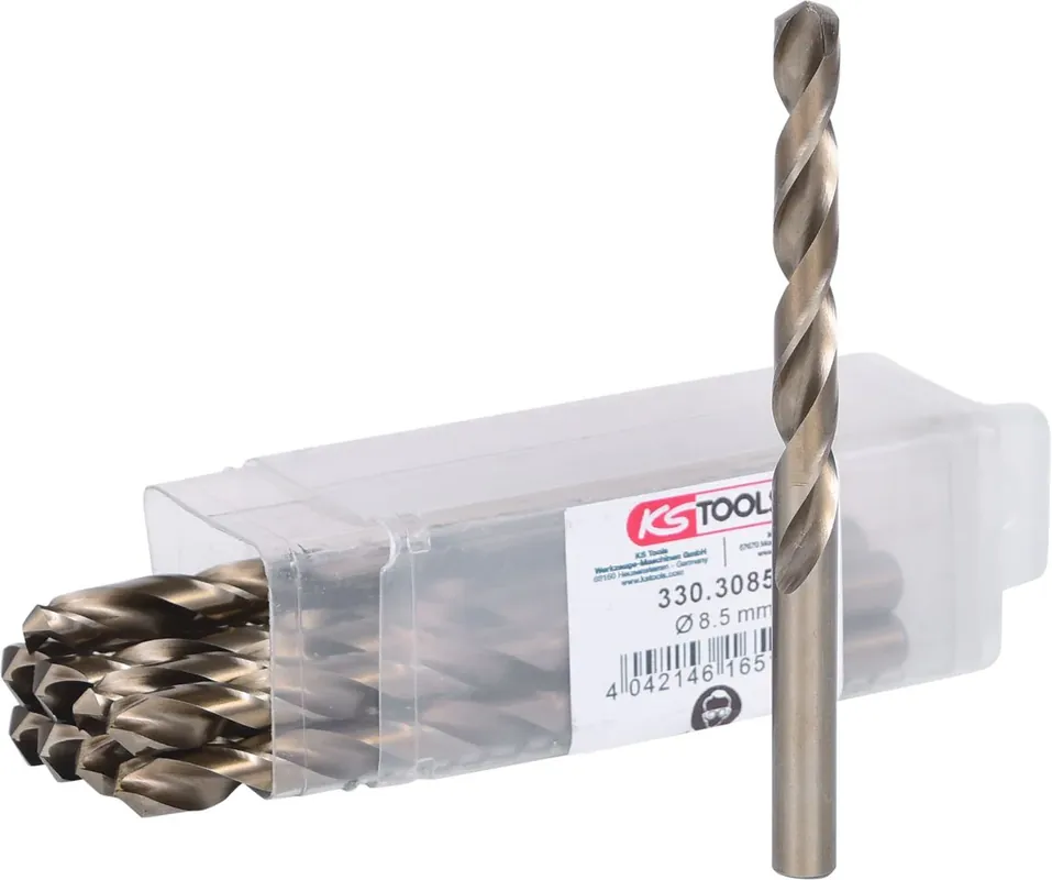 Neue Kollektion KS TOOLS HSS-G Co 5 Spiralbohrer, 8,5mm, 10er Pack ( 330.3085 )