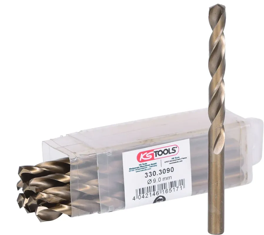 KS TOOLS HSS-G Co 5 Spiralbohrer, 9mm, 10er Pack ( 330.3090 ) Heißes Angebot