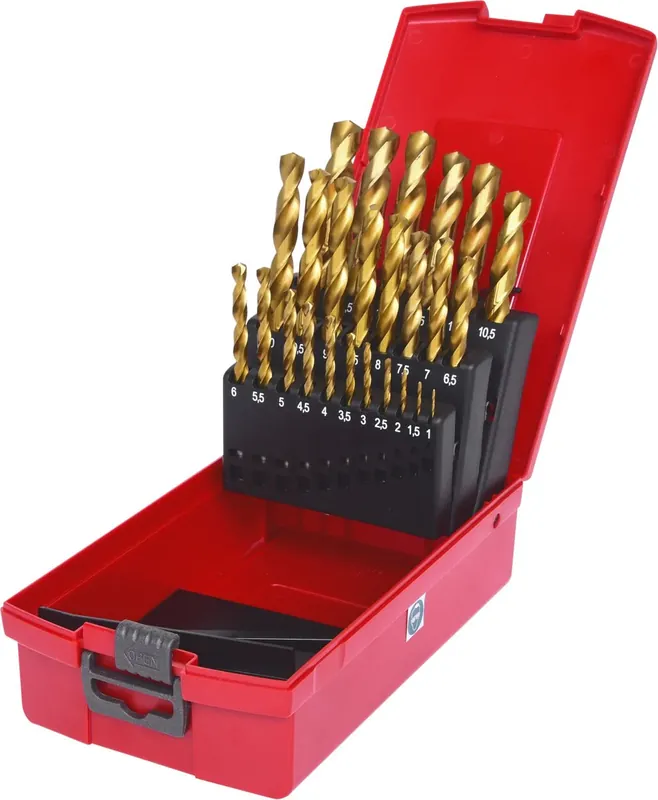 KS TOOLS HSS TiN Spiralbohrer-Satz, Kunststoffkassette 25-tlg 1-13mm ( 330.4623 ) Preisknaller