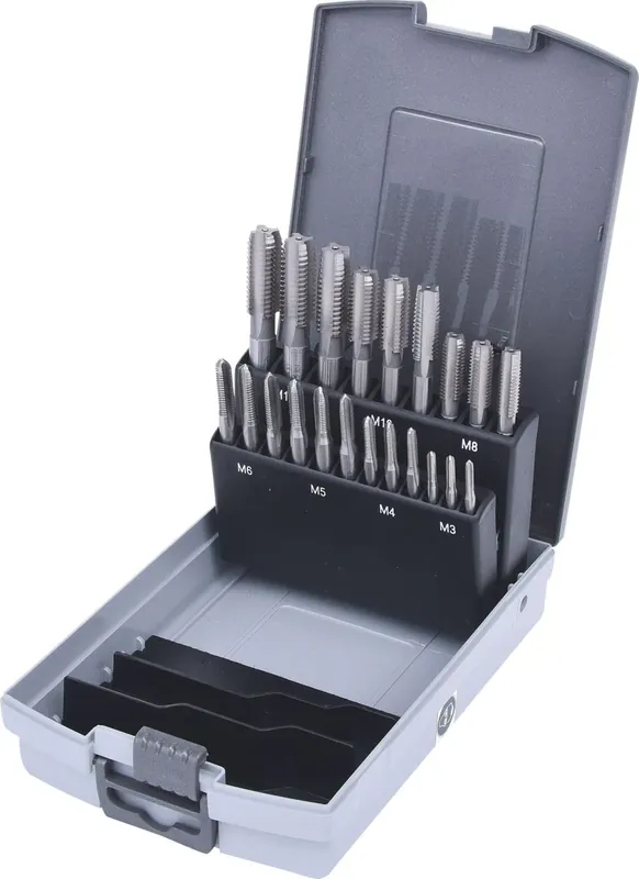 Sonderaktion KS TOOLS HSS CO Handgewindebohrer-Satz M, Kunststoffkassette 21-tlgM3-M12 ( 336.0651 )