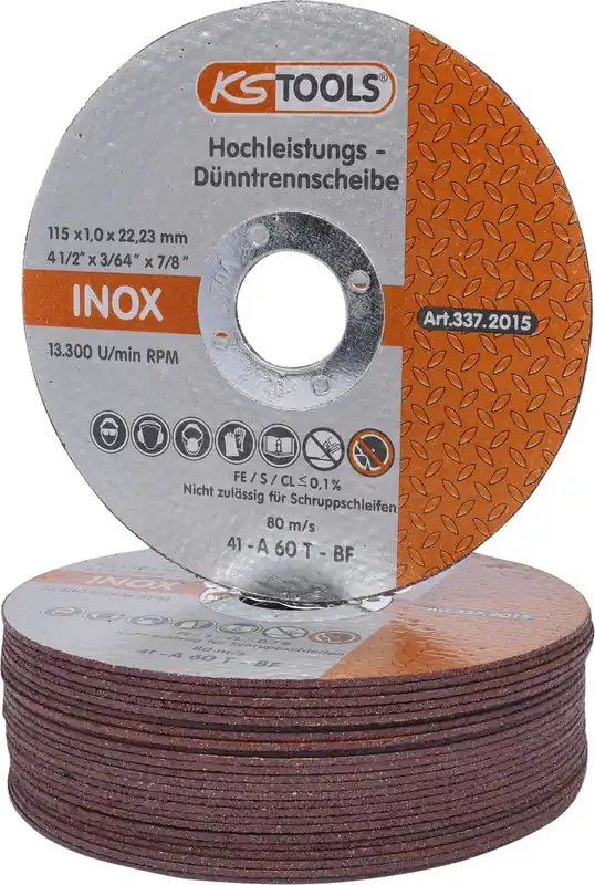 KS TOOLS Hochleistungs-Dünntrennscheibe, Ø 115mm, 1mm ( 337.2015 ) Jetzt Bestellen