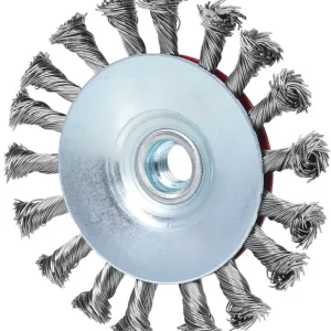 Kracherpreis KS TOOLS Rostfreie Kegelform-Stahldrahtrundbürste, 0,5mm, Ø 115mm ( 340.0051 )