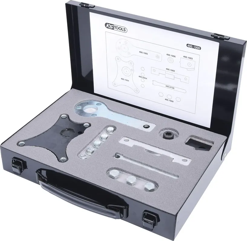 KS TOOLS Motoreinstell-Werkzeug-Satz für Fiat / Ford, 19-tlg ( 400.1000 ) Schnäppchen