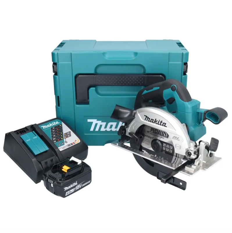 Makita DHS 661 RM1J Akku Handkreissäge 18 V 165 mm Brushless + 1x Akku 4,0 Ah + Ladegerät + Makpac Preiswert