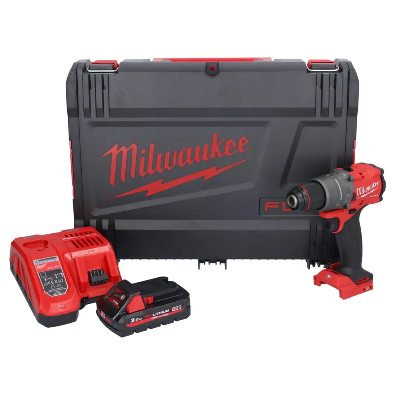 Markenware Milwaukee M18 FPD3-301X Akku Schlagbohrschrauber 18 V 158 Nm Brushless + 1x Akku 3,0 Ah + Ladegerät + HD Box