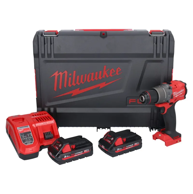 Milwaukee M18 FPD3-302X Akku Schlagbohrschrauber 18 V 158 Nm Brushless + 2x Akku 3,0 Ah + Ladegerät + HD Box Echt