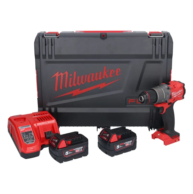 Milwaukee M18 FPD3-502X Akku Schlagbohrschrauber 18 V 158 Nm Brushless ( 4933479860 ) + 2x Akku 5,0 Ah + Ladegerät + HD Box Neue Kollektion