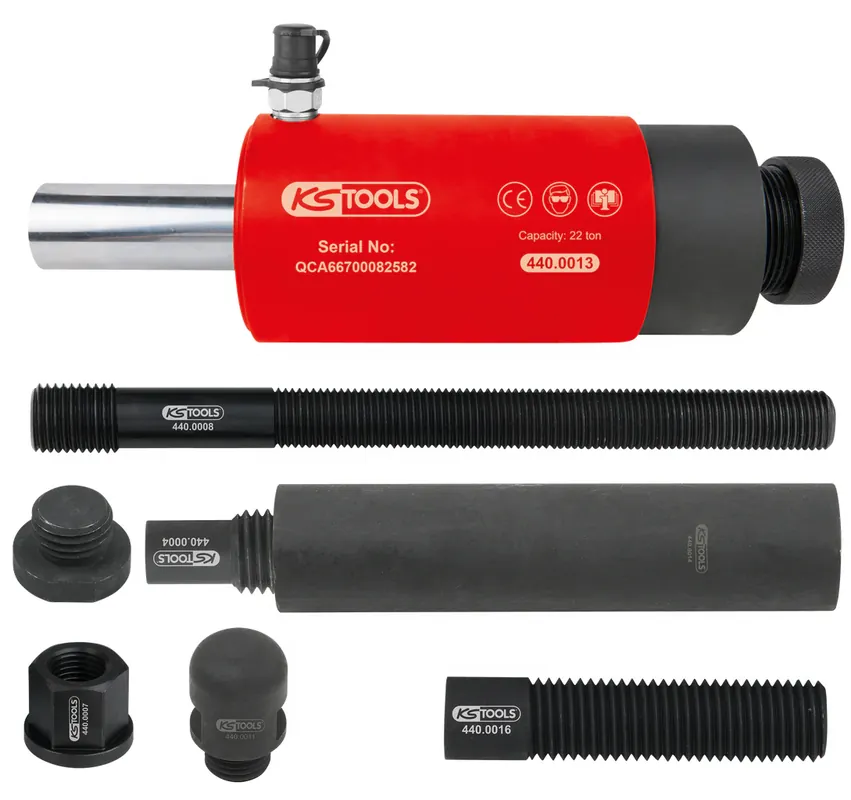 Top-Preis KS TOOLS Druck- und Zug-Hydraulikzylinder-Satz, 22t, 10-tlg ( 440.0010 )