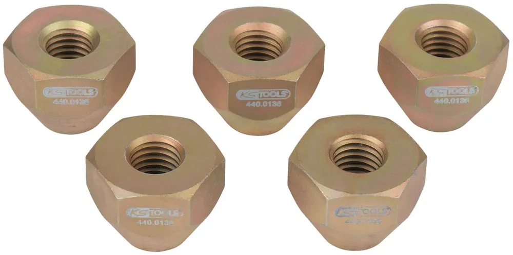 KS TOOLS Spezialmuttern-Satz, 5-tlg, M14x2 ( 440.0136 ) Aktuell
