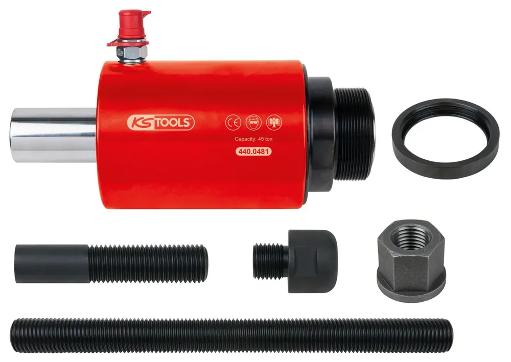 Markenprodukt KS TOOLS Druck- und Zug-Hydraulikzylinder-Satz, 7-tlg ( 440.0480 )