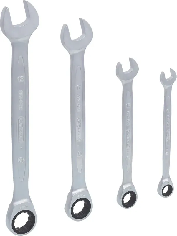 KS TOOLS GEARplus Ratschenringmaulschlüssel-Satz, 4-tlg 10-19mm ( 503.4204 ) Neu Im Sortiment