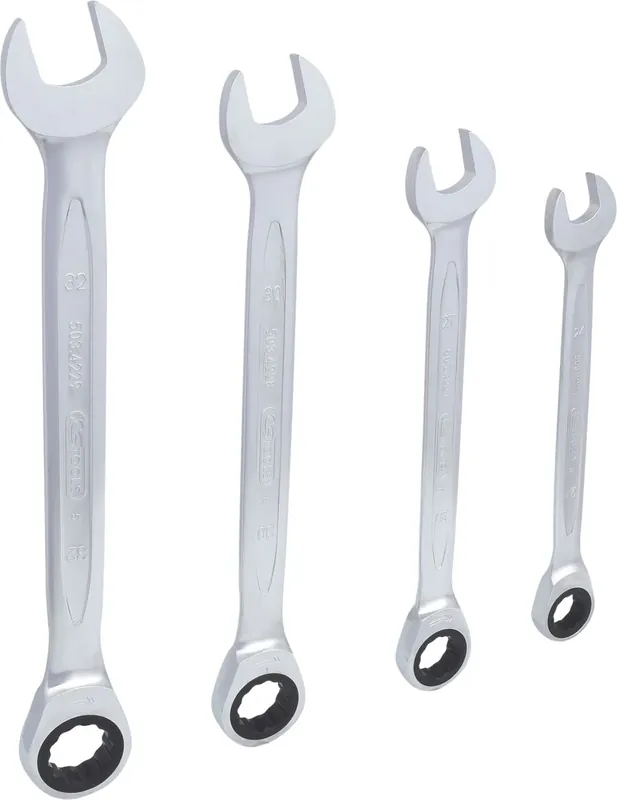 Letzte Chance KS TOOLS GEARplus Ratschenringmaulschlüssel-Satz, 4-tlg 24-32mm ( 503.4270 )