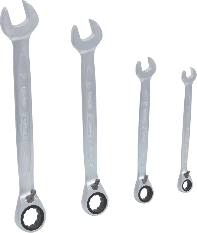 KS TOOLS GEARplus Ratschenringmaulschlüssel-Satz, umschaltbar, 4-tlg ( 503.4604 ) Knallerangebot