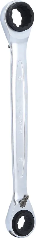 Mega-Angebot KS TOOLS 4 in 1 GEARplus umschaltbar Doppel-Ratschenringschlüssel, 14x17x18x19mm ( 503.4657 )