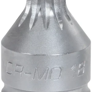 Preisknaller KS TOOLS 3/4" Kraft-Bit-Stecknuss Vielzahn mit Bohrung, kurz, M18 ( 515.0013 )