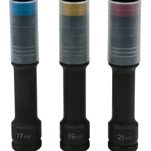 KS TOOLS SlimPOWER Alu-Felgen Kraft-Stecknuss-Satz, extra lang, 3-tlg, 1/2", 17, 19, 21mm ( 515.0622 ) Günstig
