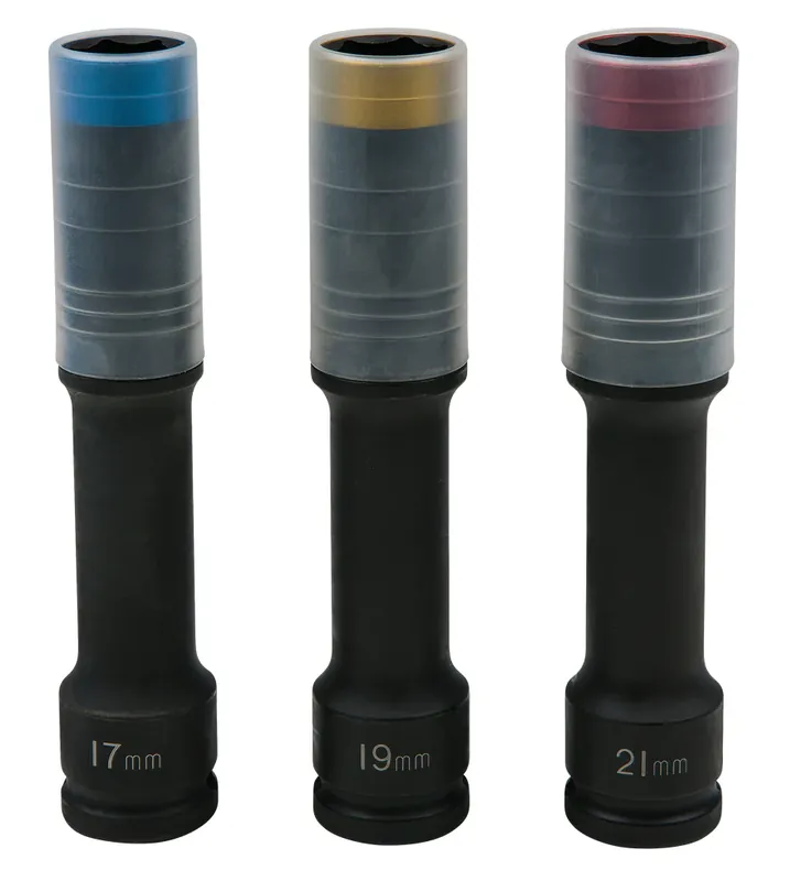 KS TOOLS SlimPOWER Alu-Felgen Kraft-Stecknuss-Satz, extra lang, 3-tlg, 1/2", 17, 19, 21mm ( 515.0622 ) Günstig