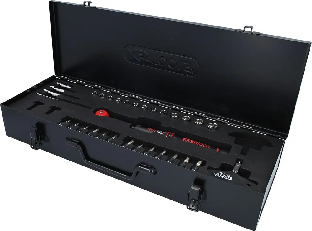 KS TOOLS 1/4" ERGOTORQUE®precision Ratschen-Drehmomentschlüssel-Satz Drehknopf, 5-25Nm, 32-tlg ( 516.1415 ) Direktkauf