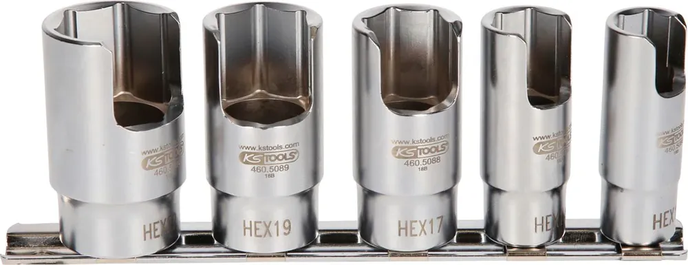Begrenztes Angebot KS TOOLS 3/8" Spezial-Winkel-Rohrverbinder-Stecknuss-Satz, 5-tlg ( 460.5085 )