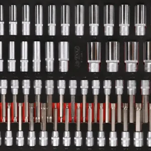 KS TOOLS 1/2'' Steckschlüssel- / und Bit-Stecknuss-Satz in Schaumstoffeinlage, 63-tlg ( 811.0063 ) Heißes Angebot