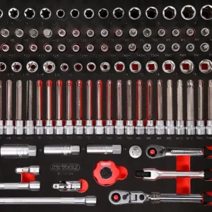 Kracherpreis KS TOOLS 3/8'' Steckschlüssel-Satz in Schaumstoffeinlage, 124-tlg ( 811.0124 )