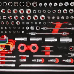 Ausverkauf KS TOOLS 1/4'' + 3/8'' Steckschlüssel-Satz in Schaumstoffeinlage, 183-tlg ( 813.0183 )