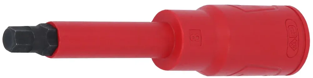 KS TOOLS 1/2" Bit-Stecknuss mit Schutzisolierung für Innensechskant-Schrauben, lang, 4mm ( 117.5704 ) Super-Preis