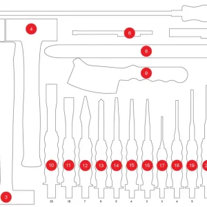 KS TOOLS Leere Schaumstoffeinlage zu 811.0022 ( 811.0022-97 ) Neue Kollektion