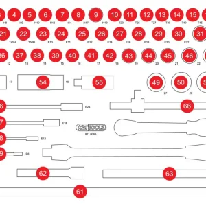 KS TOOLS Leere Schaumstoffeinlage zu 811.0066 ( 811.0066-97 ) Heißes Angebot