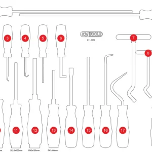 Top-Seller KS TOOLS Leere Schaumstoffeinlage zu 811.1019 ( 811.1019-97 )