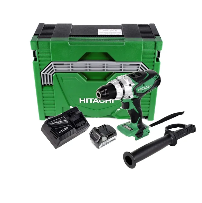 Nur Heute Hitachi DS 18 DSDL 18 V Akku Bohrschrauber im Koffer + 1x Hitachi BSL 1850 18 V 5,0 Ah / 5000 mAh Li-Ion Akku + Hitachi UC 18YFSL Akku Ladegerät