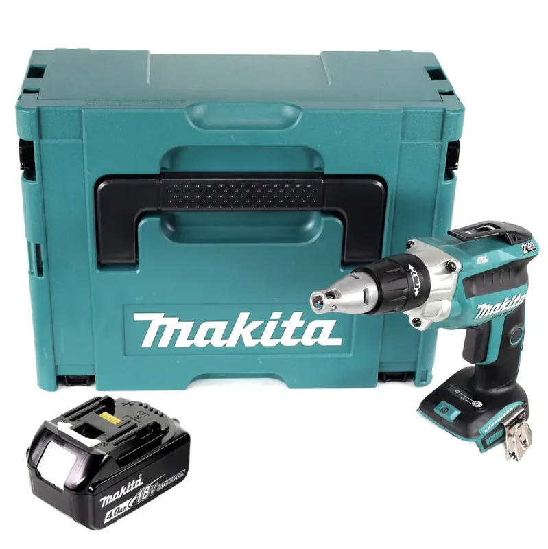 Makita DFS 250 M1J Akku Trockenbauschrauber 18 V Brushless + 1x Akku 4,0 Ah + Makpac - ohne Ladegerät Begrenztes Angebot